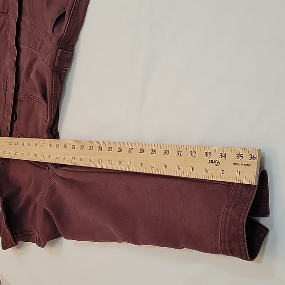 Madewell coverall jumpsuit size XS plum color 100%cotton 6 pockets - Picture 12 of 14